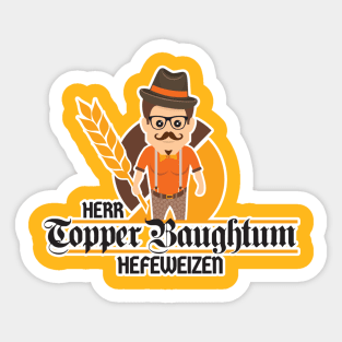 Herr Topper Baughtum Hefeweizen Sticker